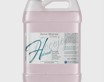 Rose Water Hydrosol: Cleanser, Floral Toner, Steam Distilled, Skin Hydrating Mist (8oz–1Gal)
