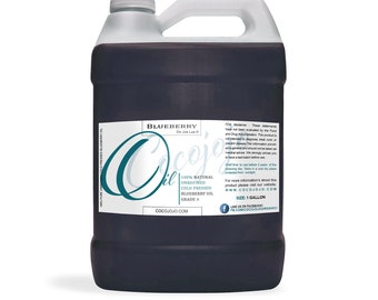 Blueberry Seed Oil - 100% Pure Organic Unrefined Cold Pressed Uncut Carrier Oil for Skin Hair Body Face 4 8 16 32 1 Gallon Sizes Available