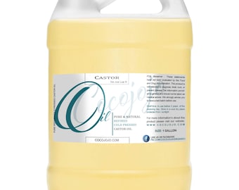 Castor Oil: Pure, Refined, Cold Pressed Carrier Oil DIY Soaps, Skin & Haircare -Bulk