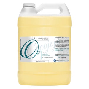 Olio di mandorle amare non raffinato: spremuto a freddo, senza additivi, cosmetico (1 gallone) - sfuso