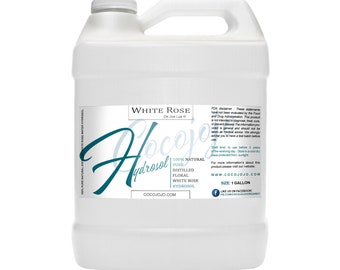 White Rose Hydrosol Floral Cleansing Toner - 100% Pure Natural Organically Sourced Mist Spray Toner Wholesale Bulk Sizes Roses Skin Care