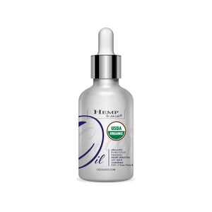 Organic Hemp Seed Oil - Pure, USDA Certified Organic - 1 oz Glass & Dropper, Skin Facial Care Under Eyes Dryness, Hydrating Carrier Oil