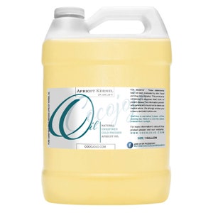 Unrefined Apricot Kernel Oil: Pure, Cold Pressed, Non-GMO, Carrier Oil DIY Skin & Haircare -Bulk