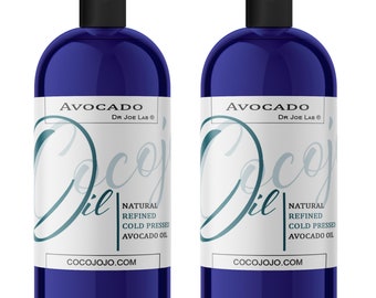 Refined Avocado Oil: Cold Pressed, Unscented DIY For Hair, Face & Skincare (64oz) -Bulk Wholesale