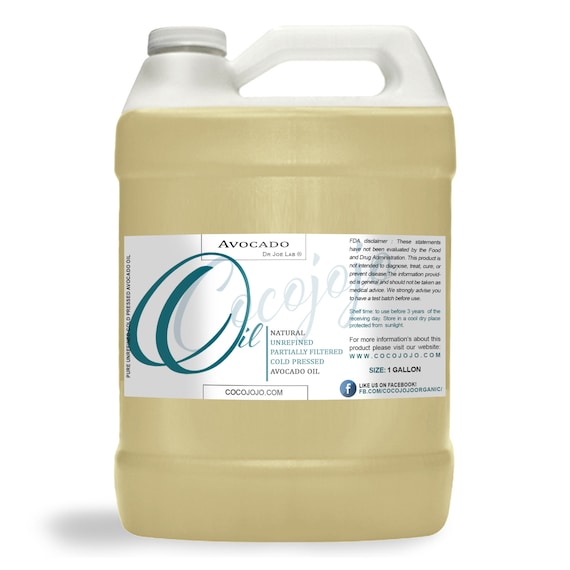Unrefined Avocado Oil: Cold Pressed, Partially Filtered, Deodorized, Carrier DIY Hair & Skincare -Bulk