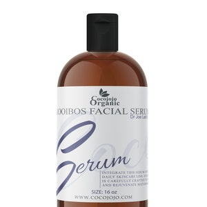 Rooibos Jojoba Facial Serum: Vegan DMAE for Mature Glowing Skin (16oz) Bulk