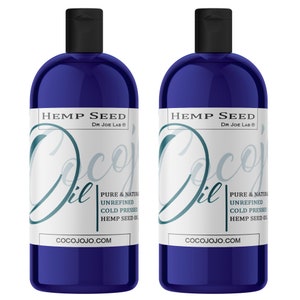 Olio di semi di canapa: non raffinato, spremuto a freddo, coltivato negli Stati Uniti per pelle, capelli e corpo (64 oz) - Vendita all&#39;ingrosso