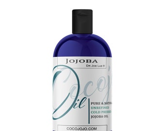 Aceite de jojoba: Hidratante natural dorado para el cuerpo, el cabello y la piel, prensado en frío sin refinar (16 oz)