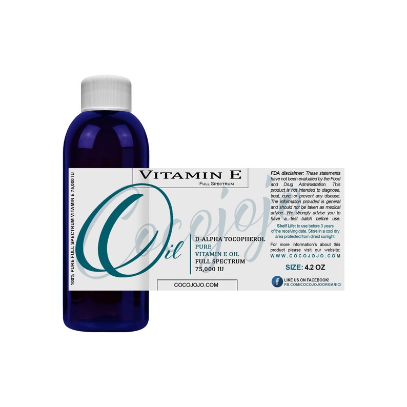 2 Oz to 128 OZ 1 Gallon 100 Natural Pure Vitamin E Oil Etsy