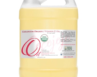 Organic Vitamin E Oil with Geranium: USDA Certified, DIY Blend For Skin & Hair
