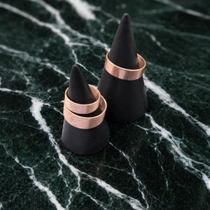 Dark Minimalist Ring Holder Set  | Handcrafted  | Gift for him