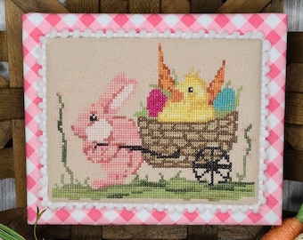 Delivery Day Cross Stitch Chart PDF, Easter Cross Stitch, Spring Cross Stitch, Cross Stitch PDF, Cross Stitch Pattern, Cross Stitch Download