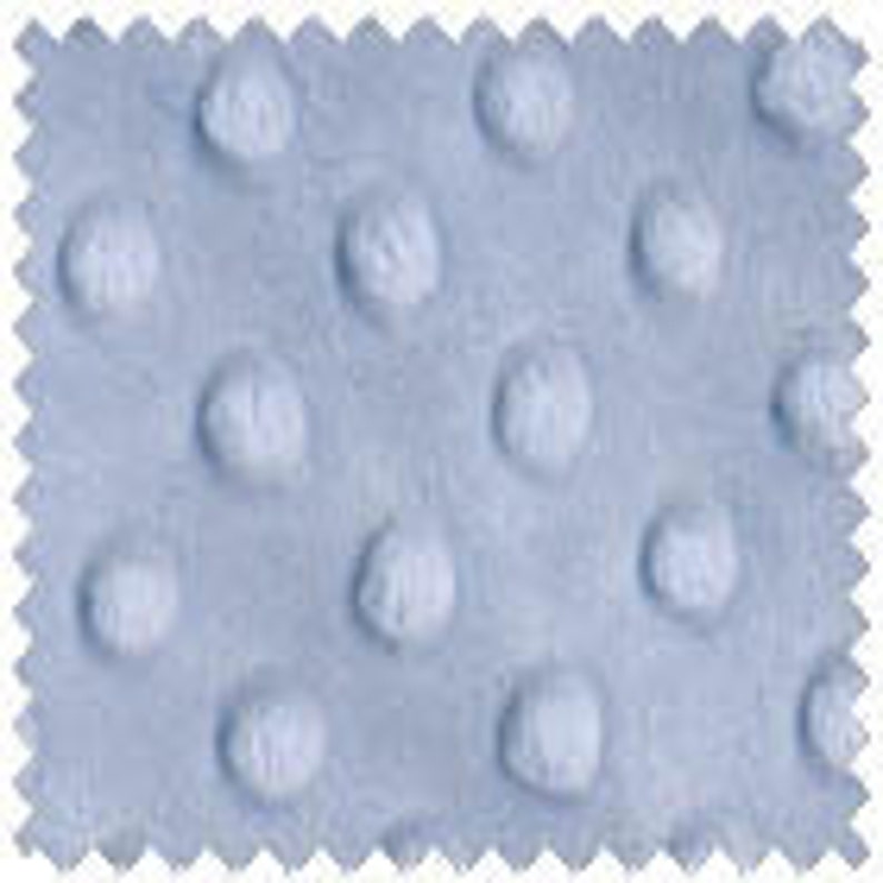 Light Blue Minky Dot Fabric 60 Wide 1yd.