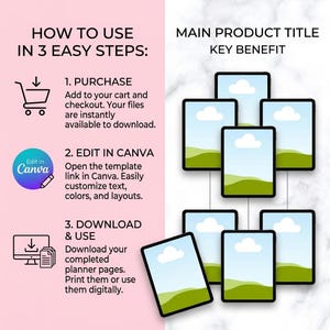 Digitale mockupbundel, tablet, telefoon, recensiesjablonen en meer bewerkbaar in canvas (directe download) afbeelding 7