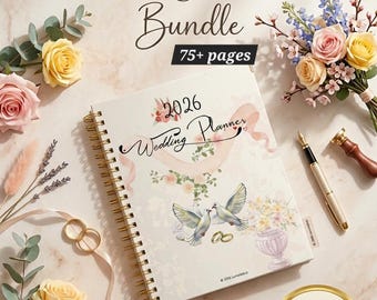 Paquete minimalista para planificar bodas, organizador nupcial, lista de verificación, presupuesto y cronograma (descarga digital).