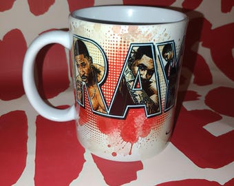 Taza de café/té con diseño de acuarelas pop art de la gira R&B de Usher Raymond
