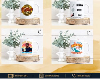Tazas divertidas para el Día del Padre: Tazas de café y té con mensajes sarcásticos (325 ml)