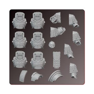 Guardia de asedio de Bastión de Hierro – Armadura Exo pesada (Proxies de ciencia ficción de 28 mm)