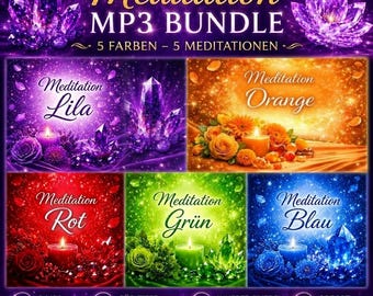 Color Meditation – Energy, Power, Clarity, Strength, Inner Strength, Relaxation, Intuition - 5 Meditations Bundle – MP3 Download