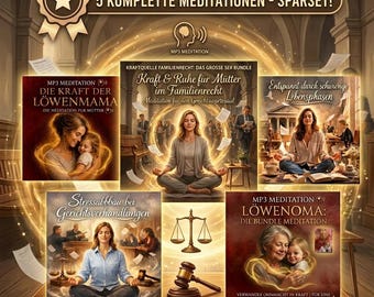 5er Meditations-Bundle für Mütter & Großmütter - Stärkung bei Trennung und Sorgerecht - Hilfe vor Gericht und im Alltag MP3 Sofort-Download