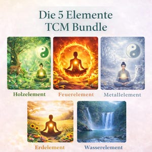 TCM 5 Elements Bundle - Complete Set - Wood Element - Fire Element - Earth Element - Metal Element - Water Element - 5 Guided Meditations MP3