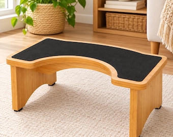 Wooden Toilet Stool, Squatting Toilet Stool, Bathroom Foot Rest, Ergonomic Squat Stool.