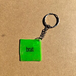 Brat Charli Xcx Keyring - Etsy