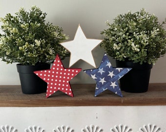 Americana Wood Stars: 4th of July Tiered Tray Decor