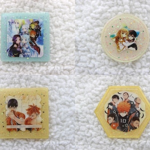 Anime Themed Character Coasters/Trinket Trays