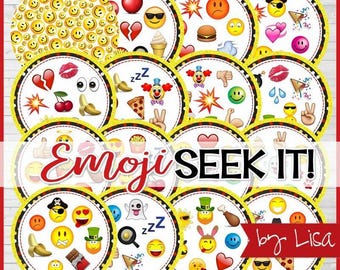 ¡Búscalo! {emoji} Juego de emparejamiento imprimible