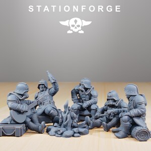 Grimguard Comrades | Station Forge 16k Resin Miniatures | 28mm 32mm Tabletop Wargaming | Unpainted image 7