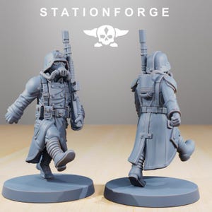 Grimguard Marching Pose | Station Forge 16k Resin Miniatures | 28mm 32mm Tabletop Wargaming | Unpainted image 6