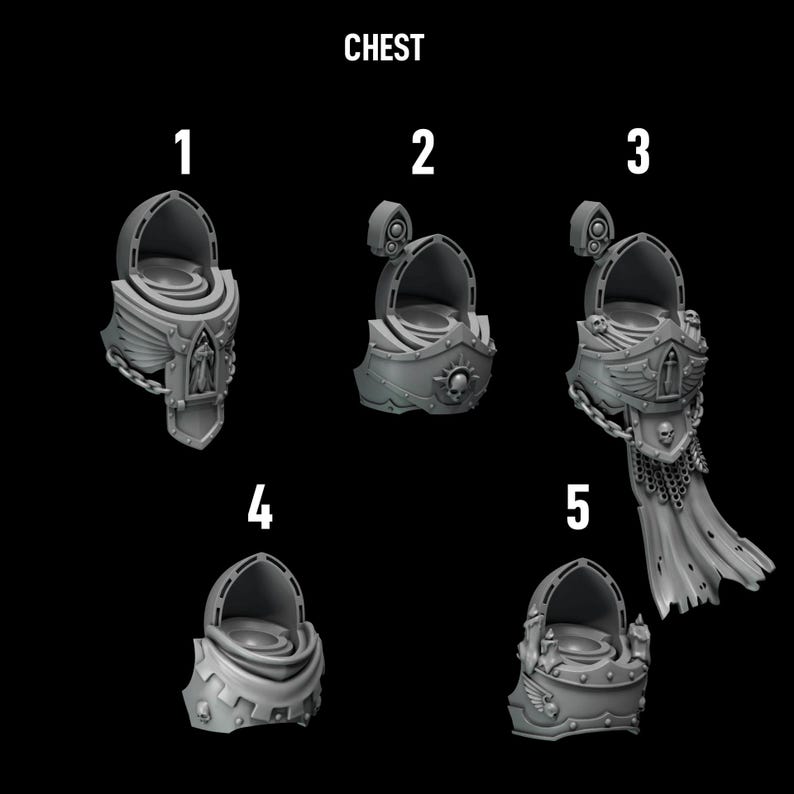 Ewige Pilger – Termi-Paket – Truhen – 16k Resin – GreyTide Studio – Heilige Krieger / Einzelteile / Tabletop / Tabletop / Düstere Spiele Bild 2