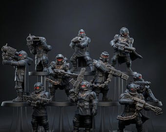 Vaskar Patrol | Station Forge 16k Resin Miniatures | 28mm 32mm Tabletop Wargaming | Unpainted