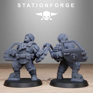 Grimguard Jungle Fighter Mutants | Station Forge 16k Resin Miniatures | 28mm 32mm Tabletop Wargaming | Unpainted image 5