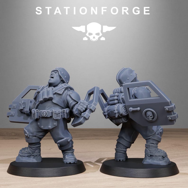 Grimguard Jungle Fighter Mutants | Station Forge 16k Resin Miniatures | 28mm 32mm Tabletop Wargaming | Unpainted image 5