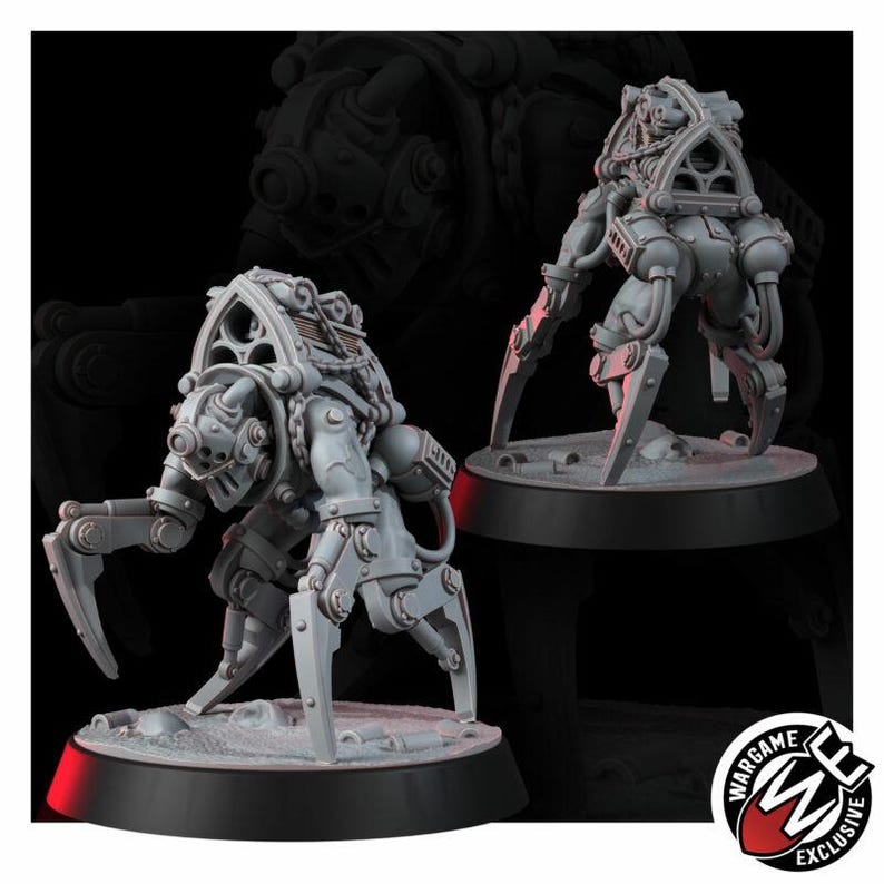 Space Knights Bookkeeper with Servitor | 16k Resin Miniatures | 28mm 32mm Tabletop Wargaming | Unpainted image 5