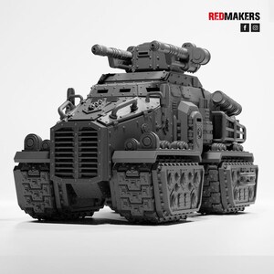Heavy Armored Assault Vehicle | 16k Resin Miniatures | 28mm 32mm Tabletop Wargaming | Unpainted image 3