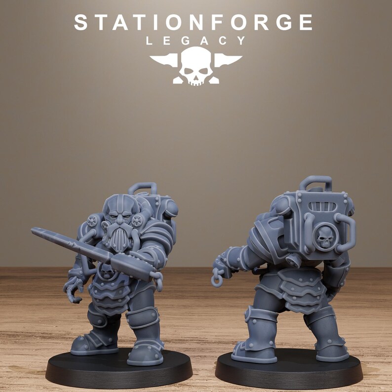 Ironvale Infantry | Station Forge 16k Resin Miniatures | 28mm 32mm Tabletop Wargaming | Unpainted image 3