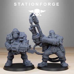 Orks Orkaz Team Fighters | Station Forge 16k Resin Miniatures | 28mm 32mm Tabletop Wargaming | Unpainted image 7