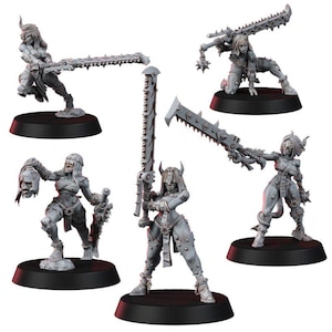 Sisters of Heresy Repentium Squad T2 | 16k Resin Miniatures | 28 mm 32 mm Tabletop Wargaming | Unbemalt Bild 2