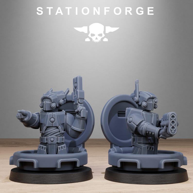 Comandanti di Carri Armati / Miniature in resina Station Forge 16k / 28 mm 32 mm per wargame da tavolo / Non dipinte immagine 10