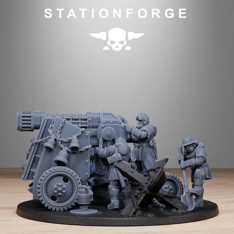 Royalguard Light Artillery | Station Forge 16k Resin Miniatures | 28mm 32mm Tabletop Wargaming | Unpainted image 10