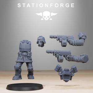Grimguard Aero Troops | Station Forge 16k Resin Miniatures | 28mm 32mm Tabletop Wargaming | Unpainted image 8