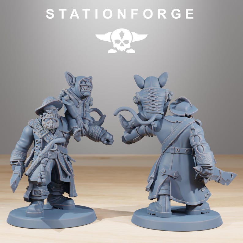 Gobs Pirates | Station Forge 16k Resin Miniatures | 28mm 32mm Tabletop Wargaming | Unpainted image 3