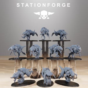 Orks Orkaz Beast Riders | Station Forge 16k Resin Miniatures | 28mm 32mm Tabletop Wargaming | Unpainted image 3