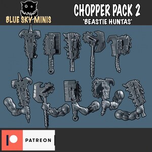 Chopper Pack 2 - Orc Bits Kit - 16k Resin - Orcs / Tabletop / Wargaming / Grimdark image 2