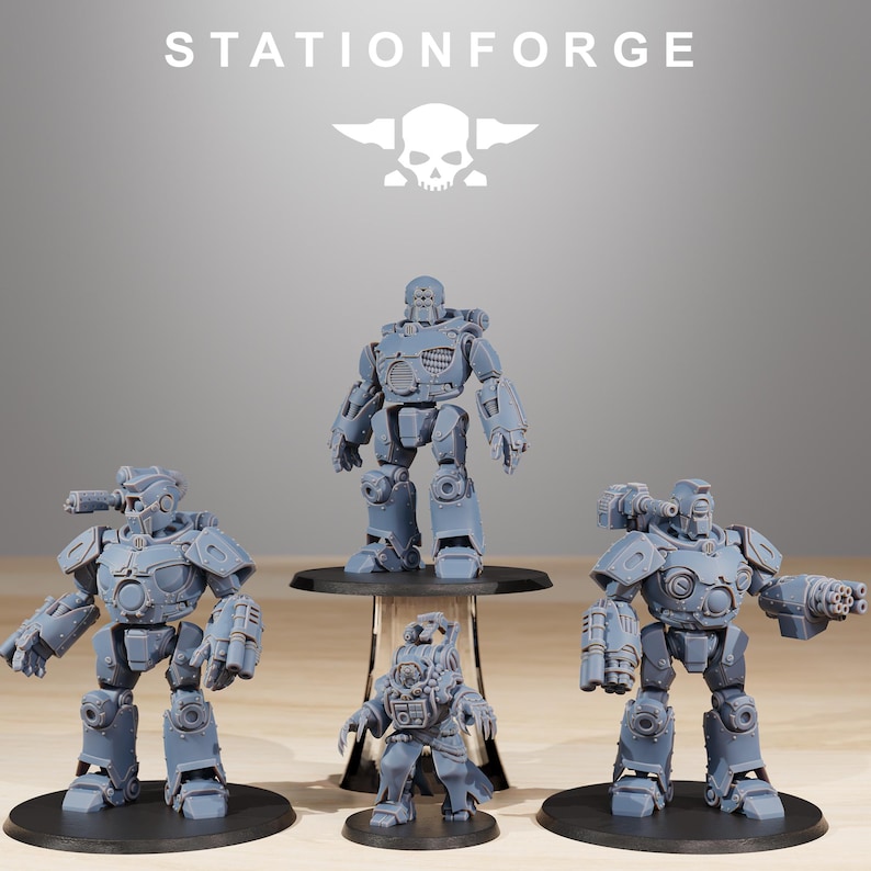 Scavenger Droitex MK3 / Station Forge Miniature in resina 16k / 28 mm 32 mm Wargaming da tavolo / Non dipinte immagine 7