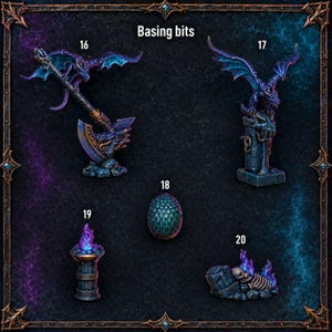Anvil Wardens - Basing Bits 2 - 16k Resin - GreyTide Studio - Drakes / Space Warriors / Bitz / Tabletop / Wargaming / Grimdark image 1