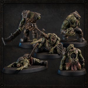 Krumped Orcs | Ork Casualties - 16k Resin - Casualty Markers / Tabletop / Wargaming / Grimdark image 1